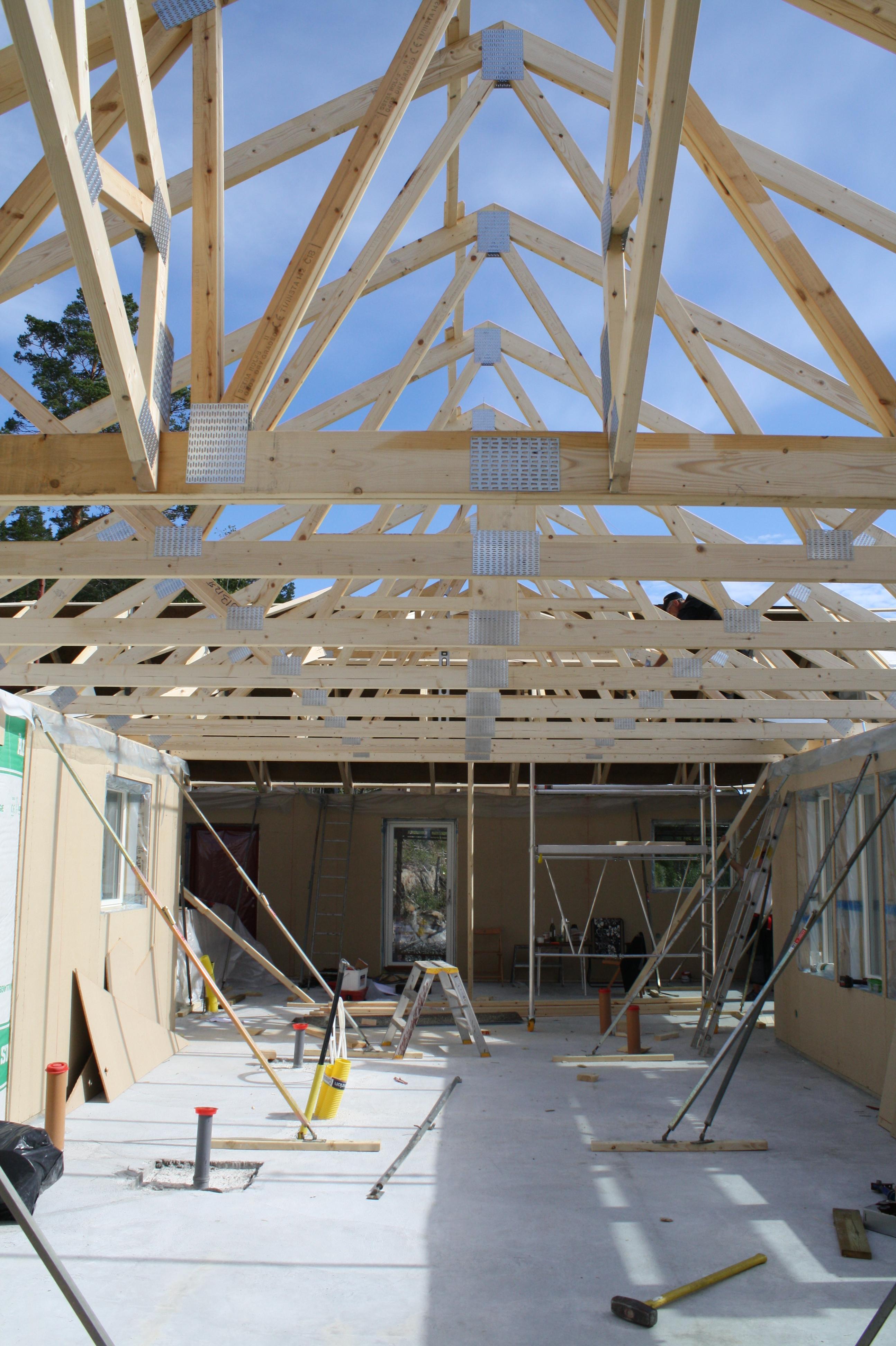 Villa varm enplanshus med garage stomrest i kramfors